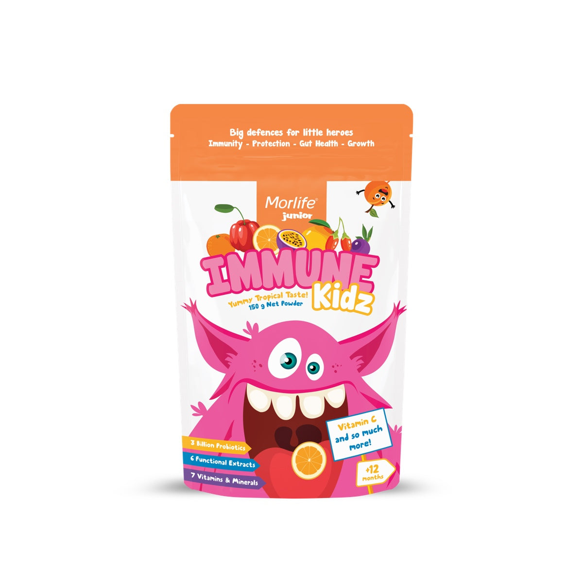Morlife Immune Kidz front pack on white background