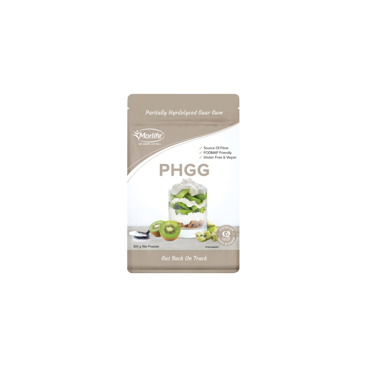 Morlife PHGG 100g front pack on white background
