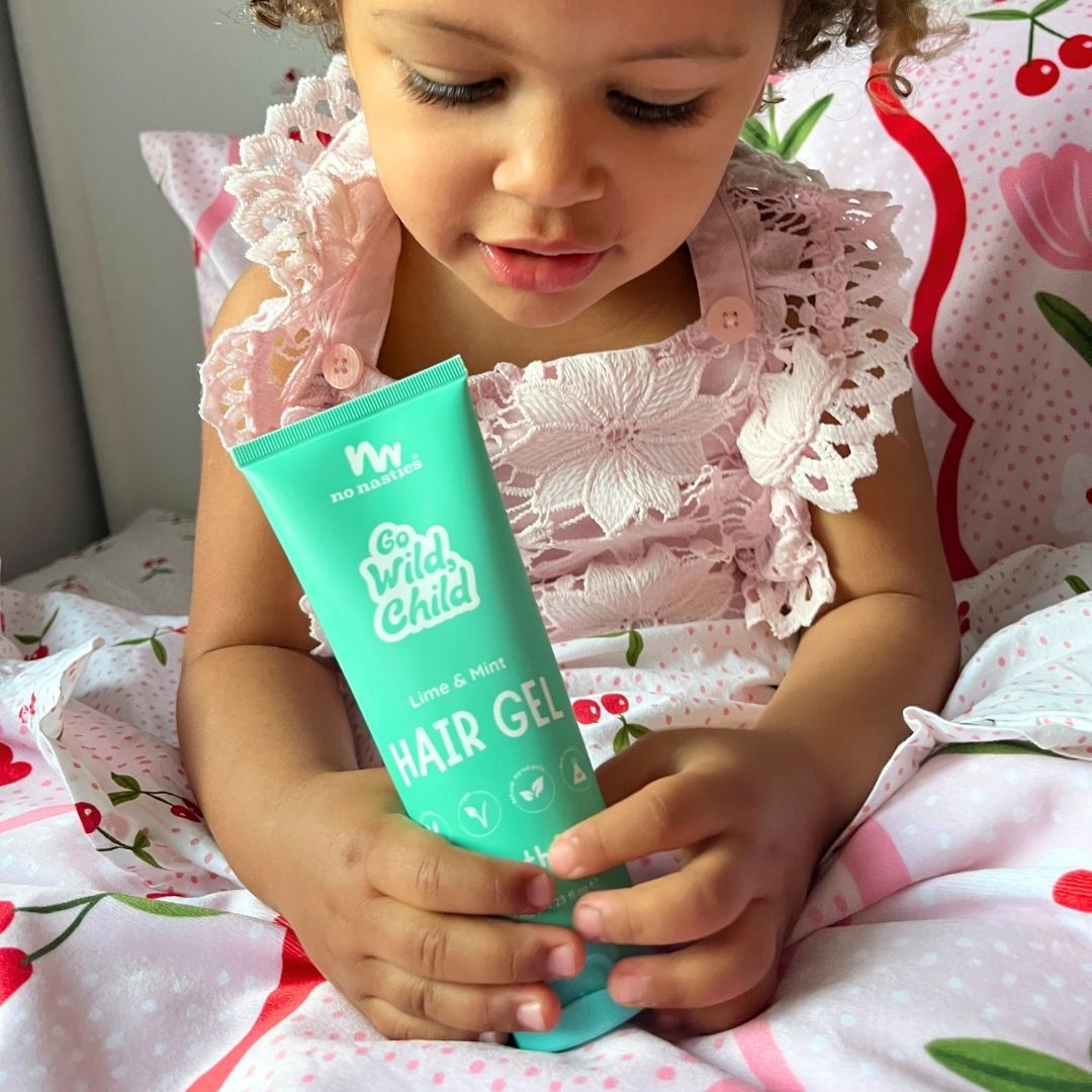 No Nasties Kids Plant Based Hair Gel Zesty Lime & Mint 125ml lifestyle image 2