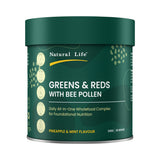 Natural Life Greens & Reds with Bee Pollen Pineapple & Mint 240g product image