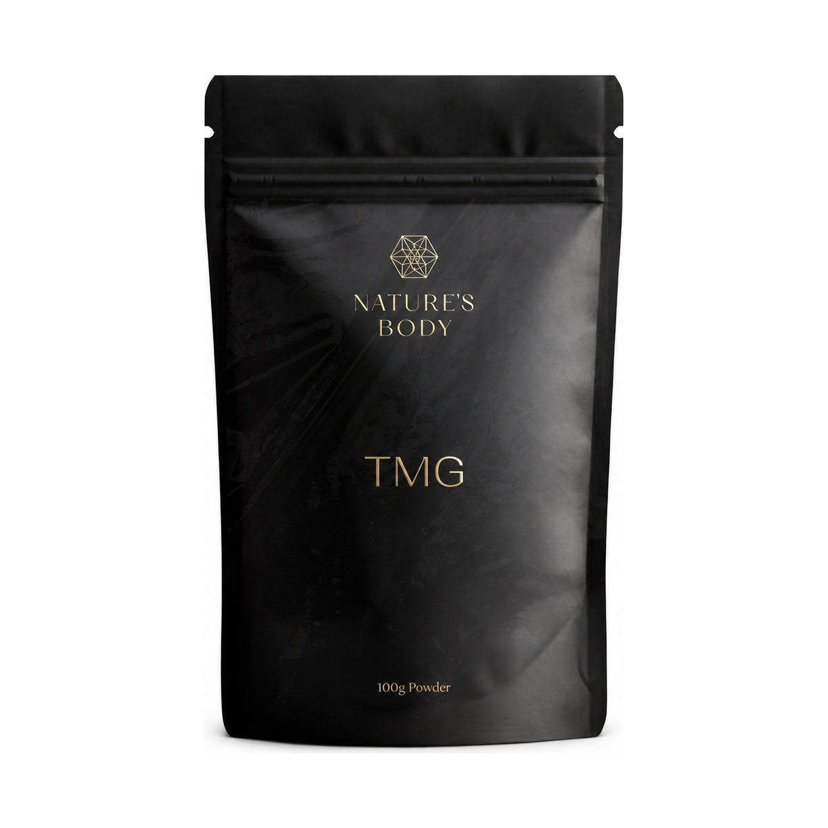 Nature's Body TMG Powder Pure Trimethylglycine 100g front pack on white background