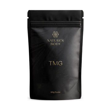 Nature's Body TMG Powder Pure Trimethylglycine 100g front pack on white background