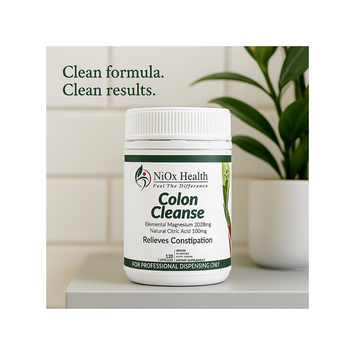 NiOx Health Colon Cleanse 120 Capsules | Gut Support