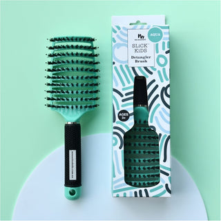 No Nasties Kids Detangler Hair Brush Aqua