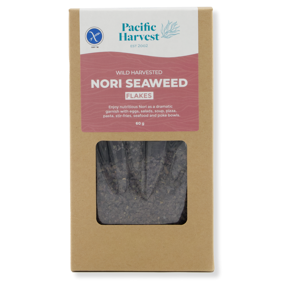 Pacific Harvest Nori Flakes 60g pack, front view