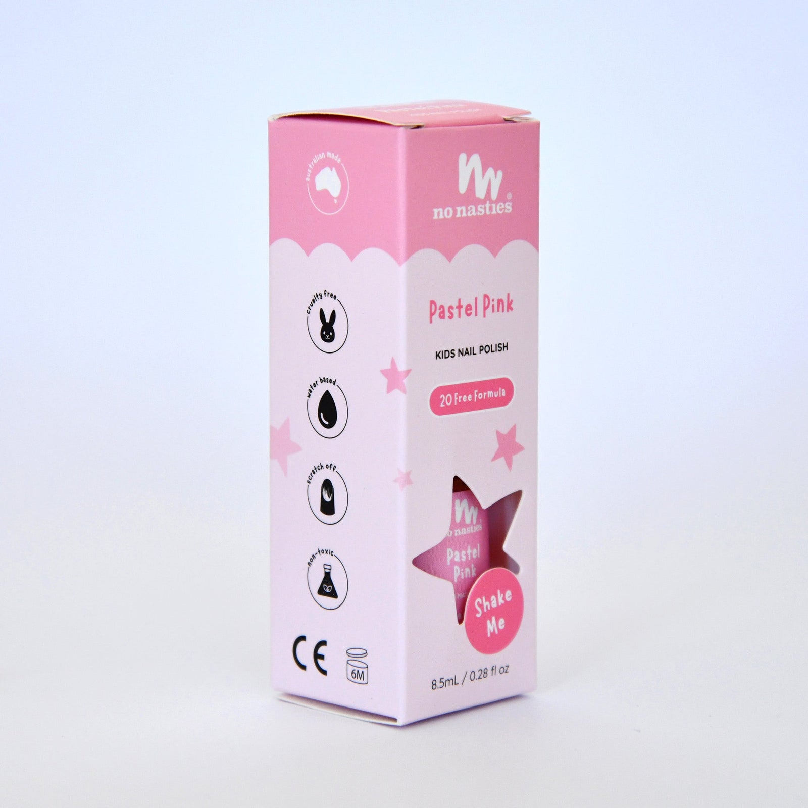 No Nasties Kids Water-Based Nail Polish Pastel Pink 8.5ml lifestyle image 3