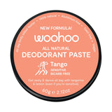 Woohoo Tango Natural Deodorant Paste 60g tin – front
