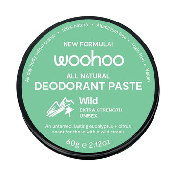 Woohoo Wild Natural Deodorant Paste 60g tin – front