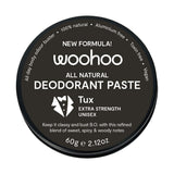 Woohoo Tux Natural Deodorant Paste 60g tin – front