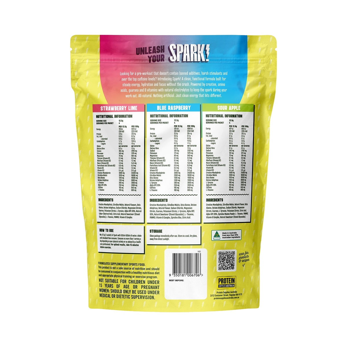 Protein Supplies Australia Spark Pre-Workout Sample Pack 12pk product image 2