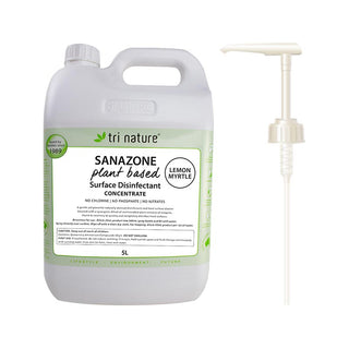 Tri Nature Sanazone Lemon Myrtle Disinfectant Concentrate Bulk with pump 5L product image