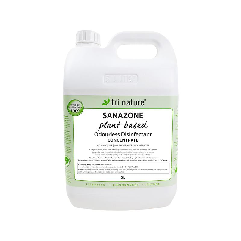Tri Nature Sanazone Odourless Disinfectant Concentrate Bulk with pump 5L additional product image 2