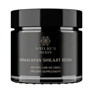 Nature's Body Pure Himalayan Shilajit Resin 30g front pack on white background