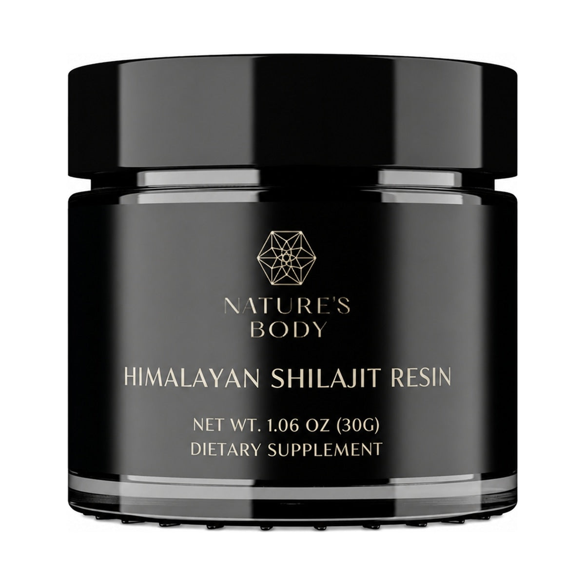 Nature's Body Pure Himalayan Shilajit Resin 30g front pack on white background
