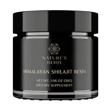 Nature's Body Pure Himalayan Shilajit Resin 30g front pack on white background