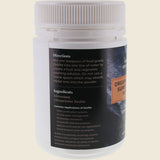 Eumundi Botanicals Zeolite label with fruit and vegetable washing directions