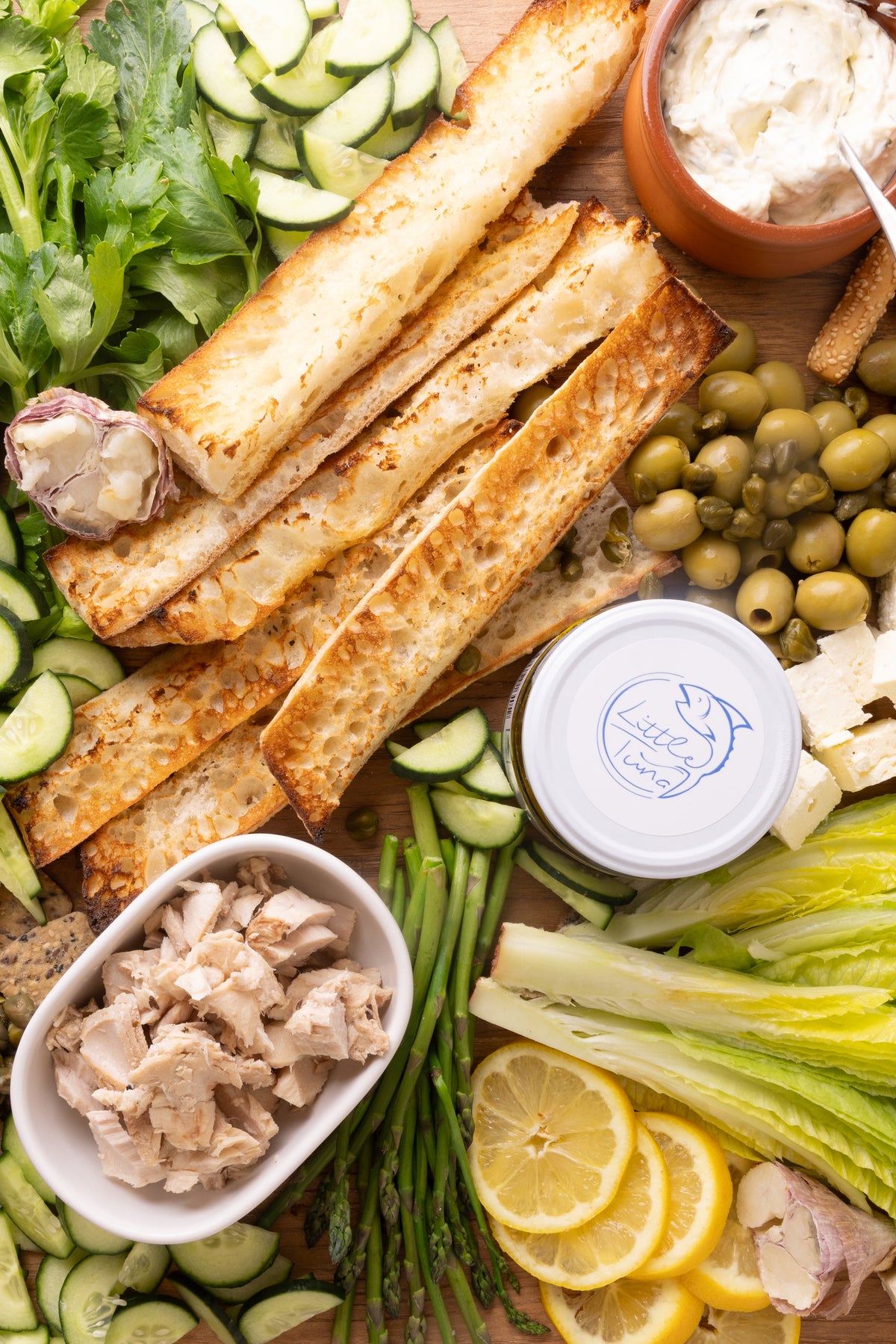 Little Tuna spring water serving suggestion; other ingredients not included