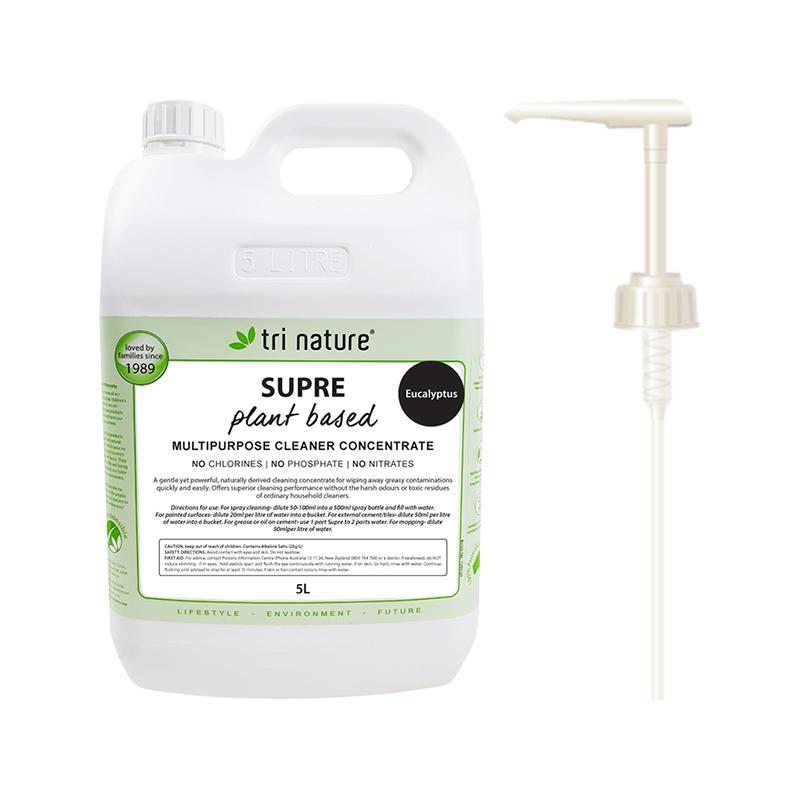 Tri Nature Supre Eucalyptus Multi Purpose Cleaner Concentrate Bulk with pump 5L product image