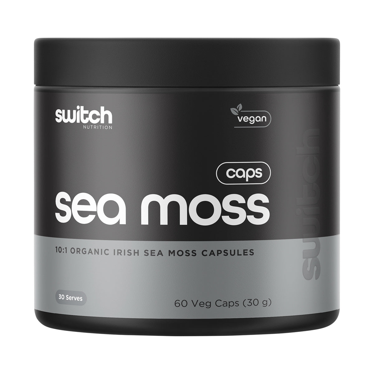 Switch Nutrition Sea Moss 10:1 Organic Irish Sea Moss Capsules 60 Caps product packshot