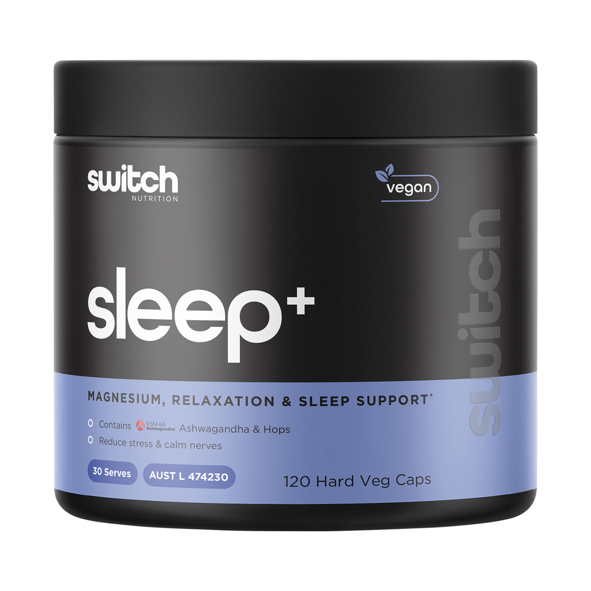 Switch Nutrition Sleep+ Magnesium 120 Capsules product packshot