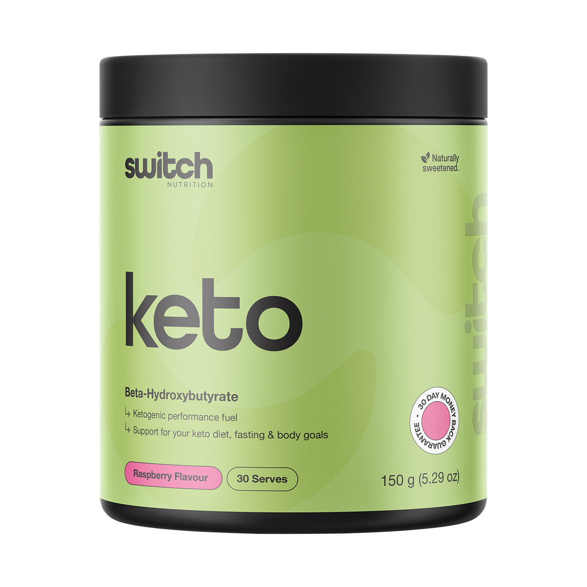 Switch Nutrition Keto BHB Ketogenic Performance Fuel Raspberry 150g product packshot