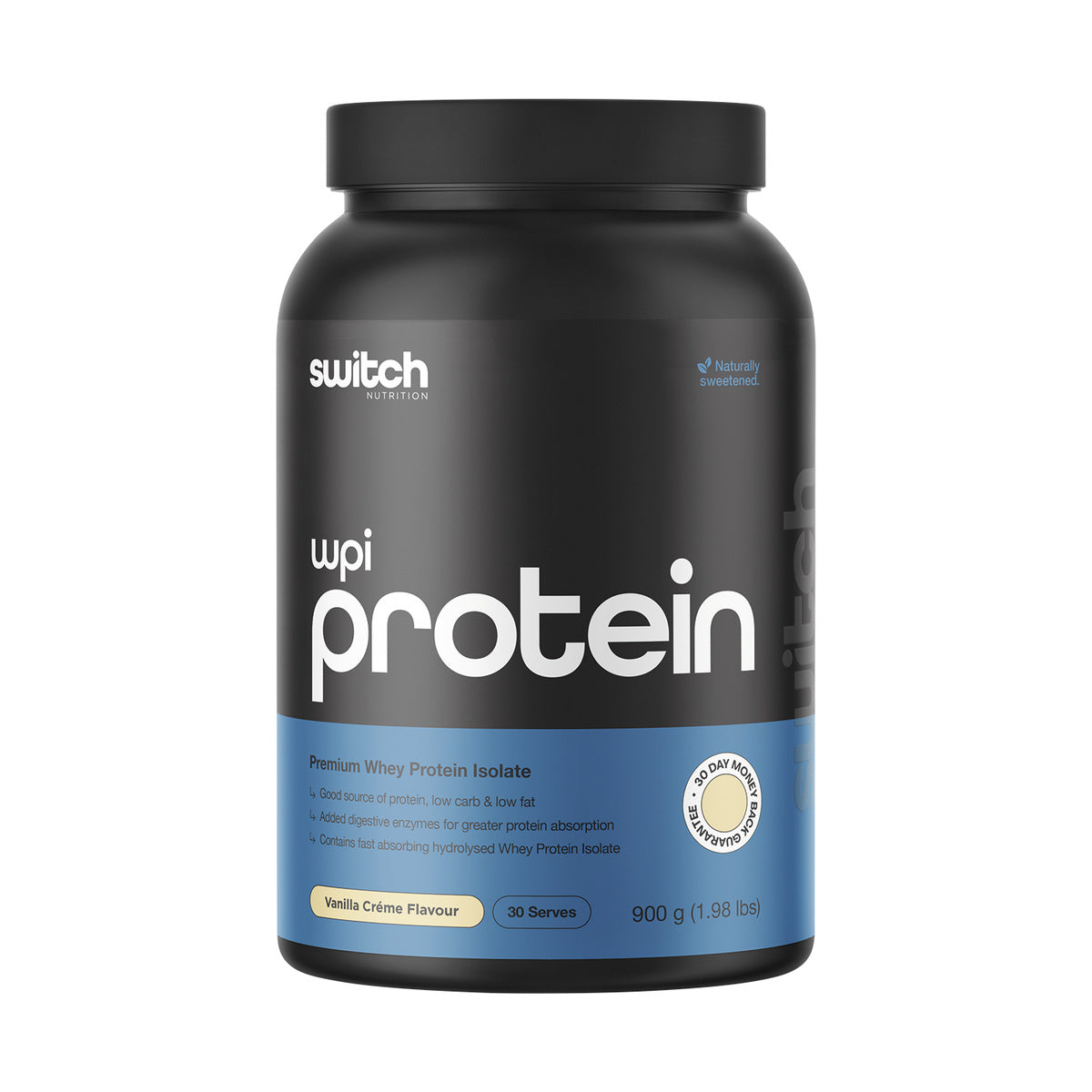 Switch Nutrition WPI Premium Whey Protein Isolate Vanilla Crème 900g product packshot