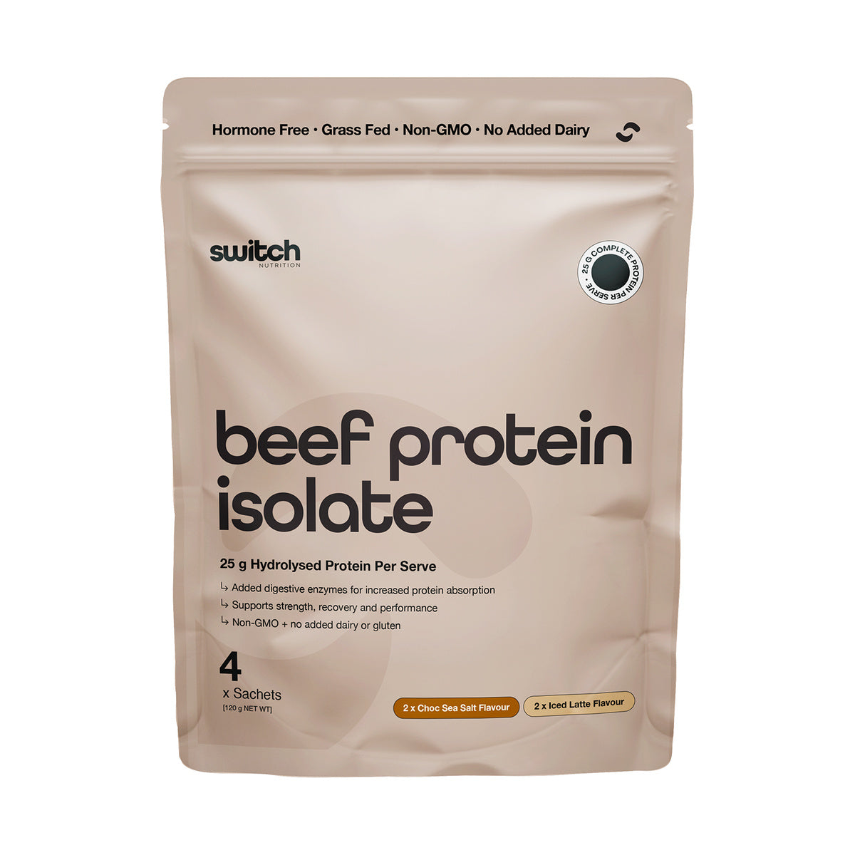 Switch Nutrition Beef Protein Isolate Sample Pouch 4x30g product packshot