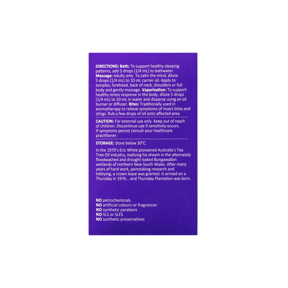 Thursday Plantation Lavender Oil 100% Pure 50ml pack image 2