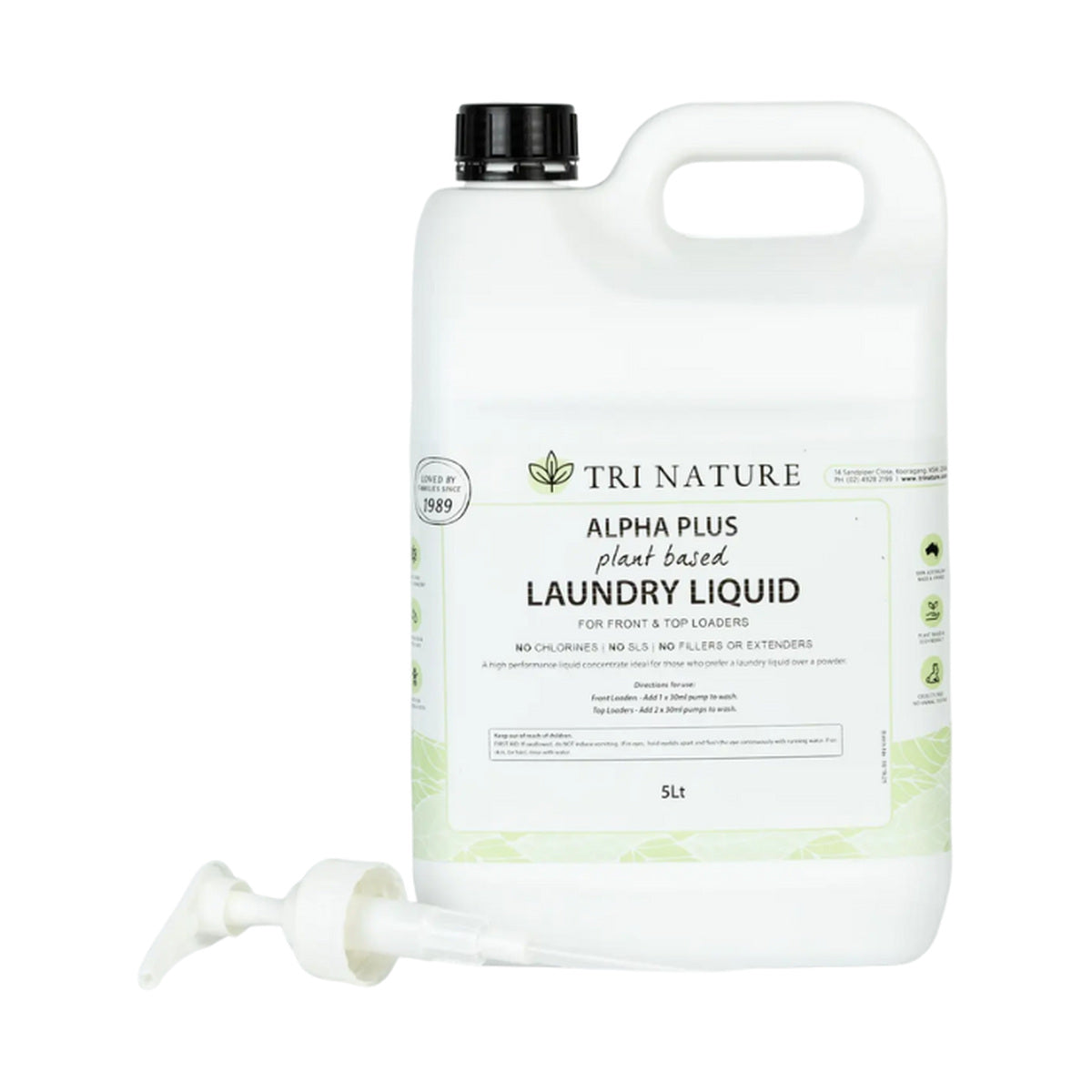Tri Nature Alpha Plus Laundry Liquid Bulk with pump 5L — product packshot