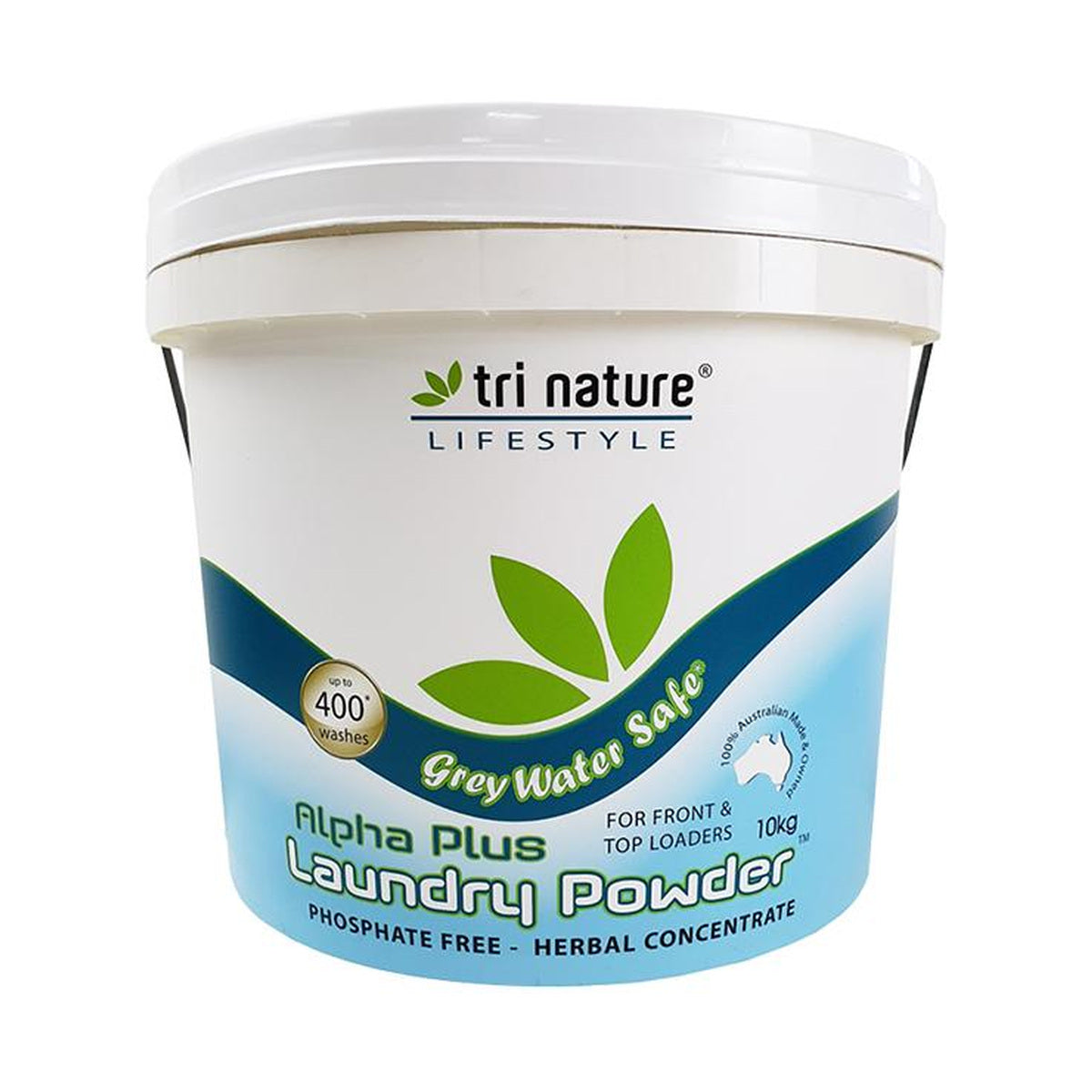 Tri Nature Alpha Plus Laundry Powder Bulk 10kg Bucket — product packshot