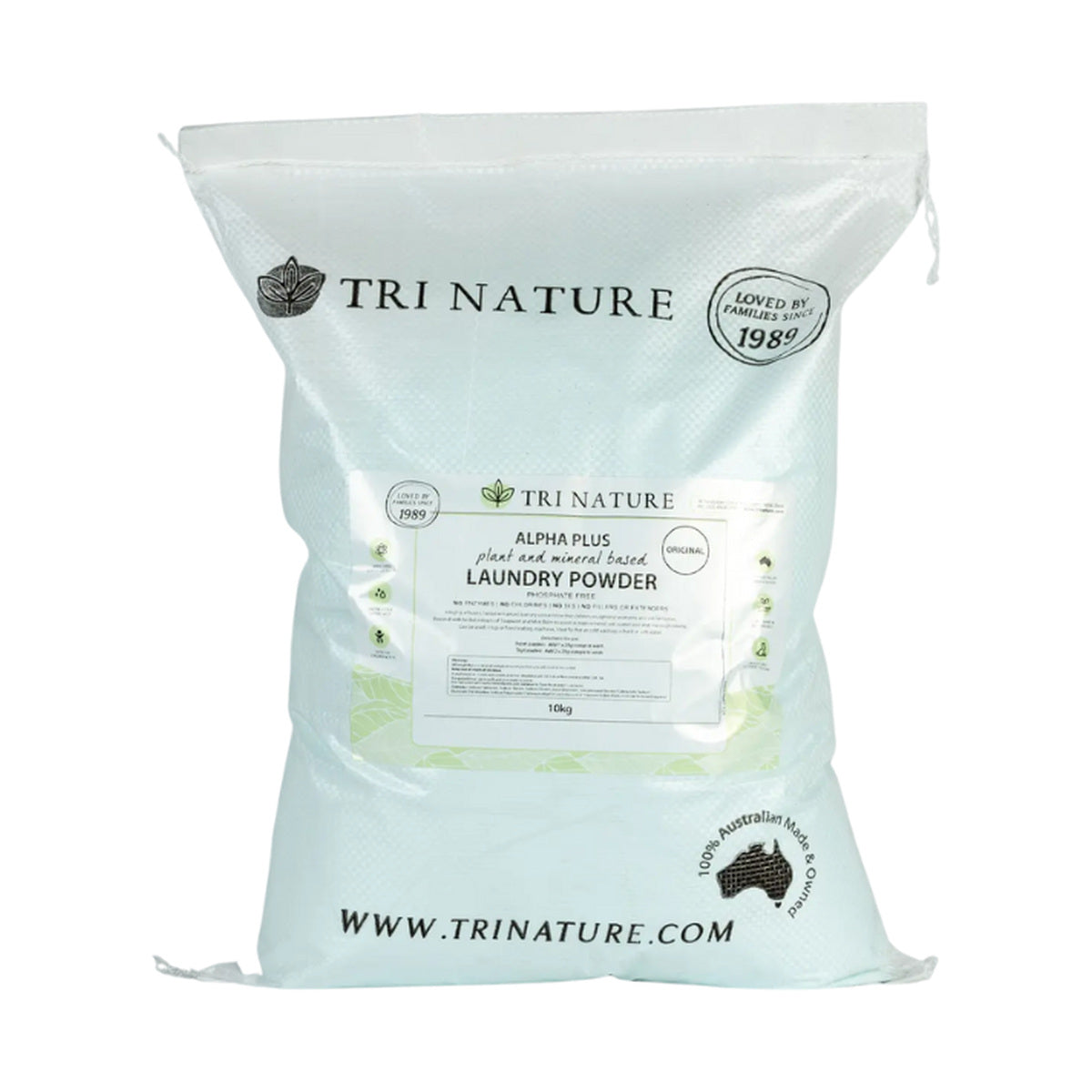 Tri Nature Alpha Plus Laundry Powder Original Bulk 10kg — product packshot