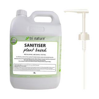 Tri Nature Chlorine Free Sanitiser Bulk with pump 5L — product packshot