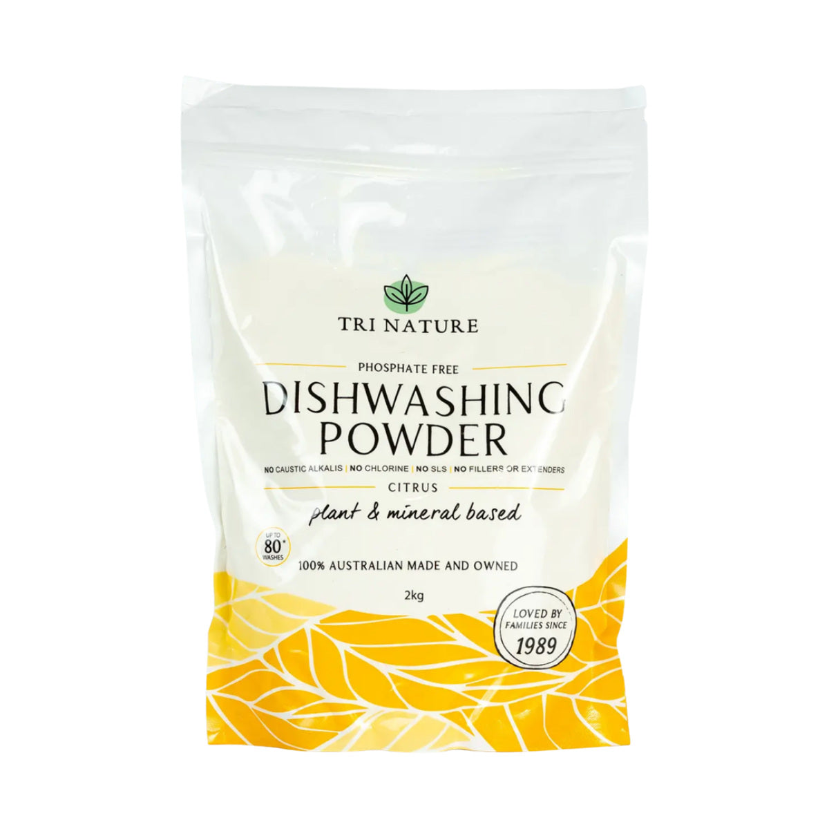 Tri Nature Citrus Dishwashing Powder Soft Pack 2kg — product packshot
