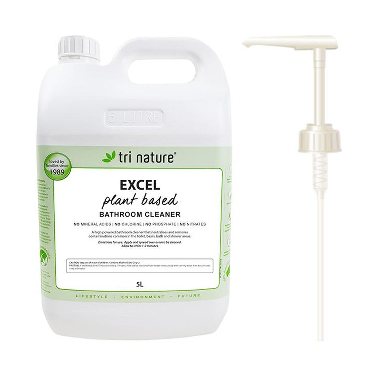 Tri Nature Excel Bathroom Cleaner Bulk with pump 5L — product packshot