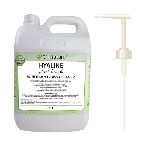 Tri Nature Hyaline Glass & Window Cleaner Bulk with pump 5L — product packshot