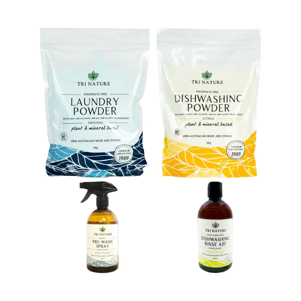 Tri Nature Laundry & Dishwasher Essentials Bundle — product packshot
