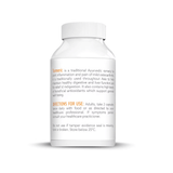 Nature's Help Organic Turmeric bottle directions and storage label.