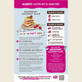 Well & Good Raspberry Coconut Slice Mix 370g back of pack directions