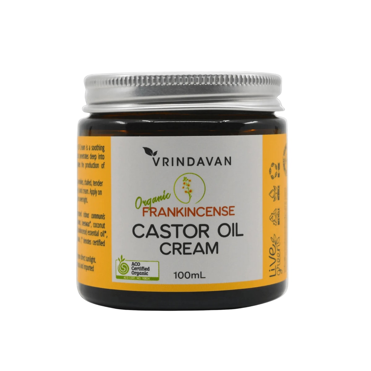 Vrindavan Castor Oil Cream Frankincense 100ml