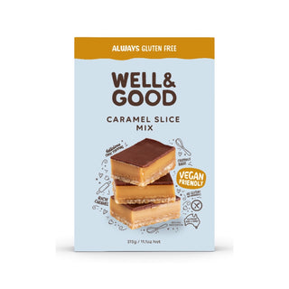 Well & Good Caramel Slice Mix 315g front pack