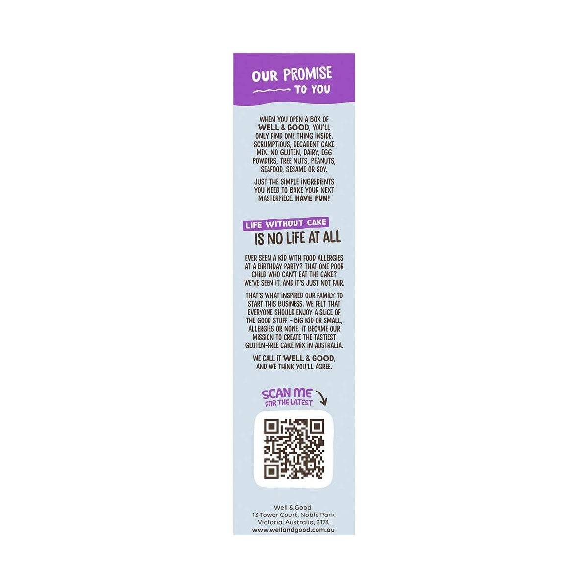 Well & Good Choc Fudge Brownie Mix 400g left pack image