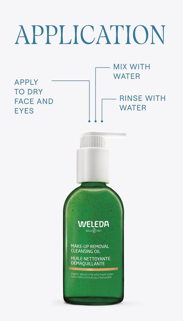 Weleda Make-Up Removal Cleansing Oil manufacturer application guide