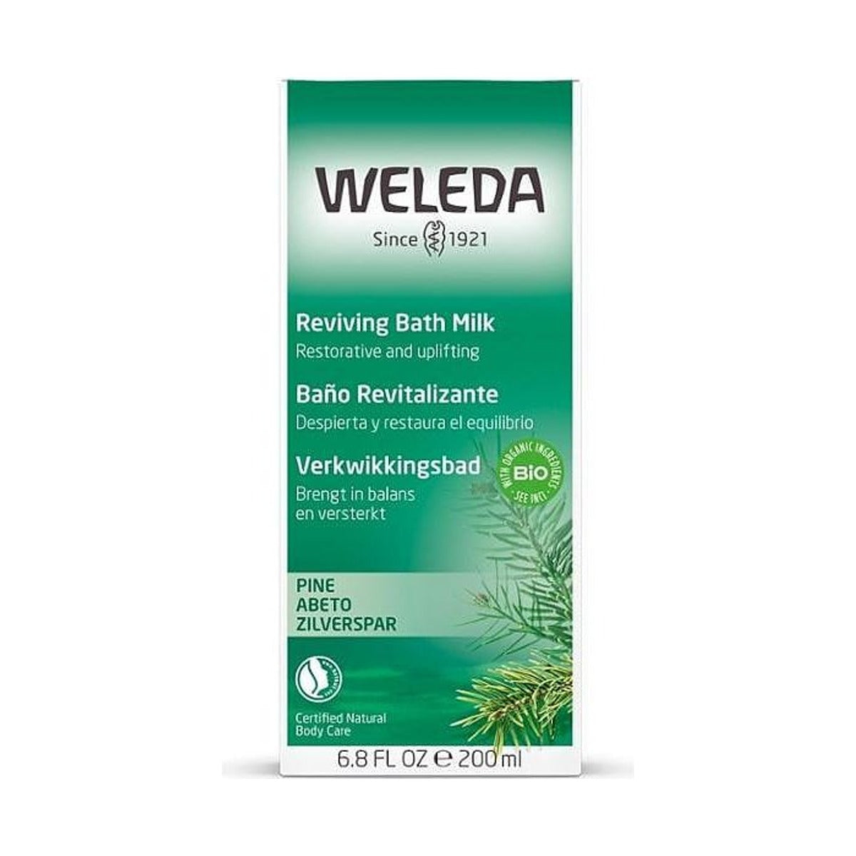Weleda Pine Reviving Bath Milk 200ml box