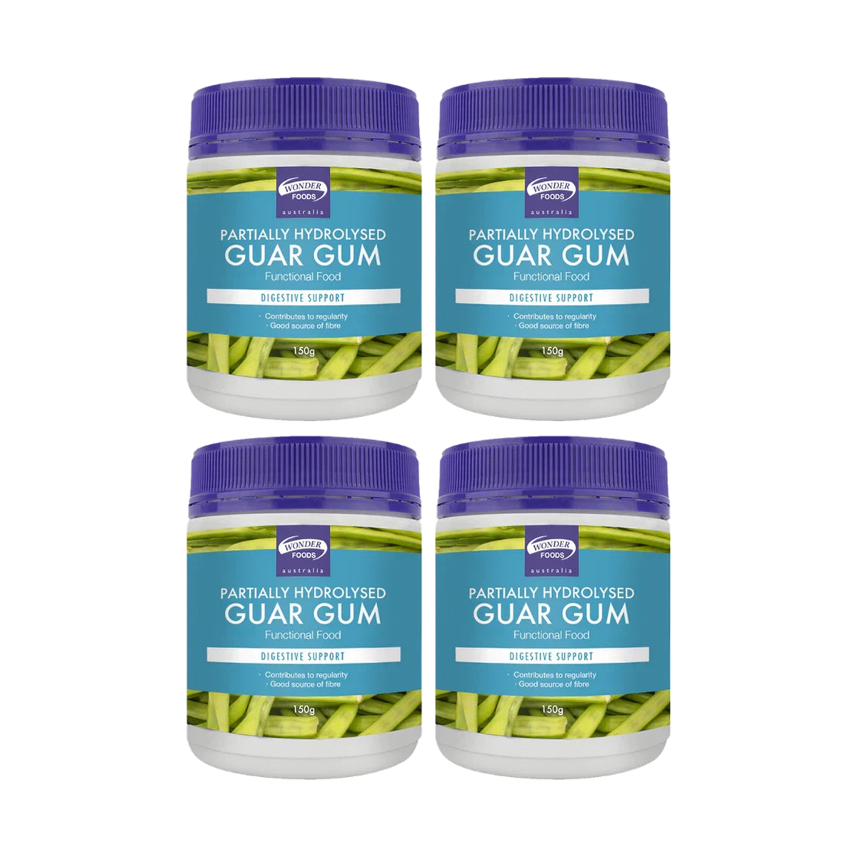 Wonder Foods PHGG 150g – 4 individually sealed tubs