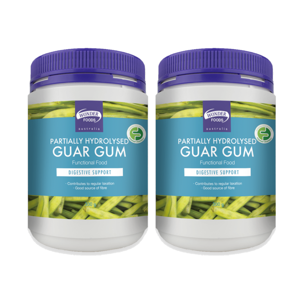 Wonder Foods PHGG 300g – 2 individually sealed tubs