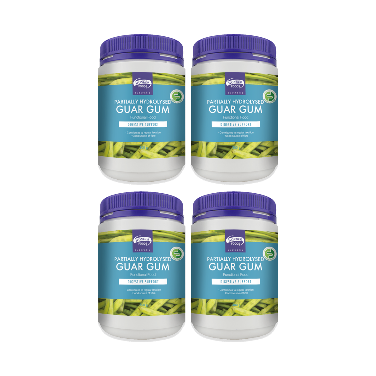 Wonder Foods PHGG 300g – 4 individually sealed tubs
